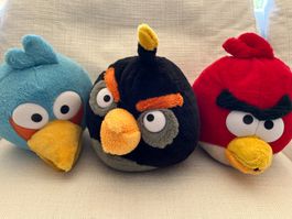 ANGRY BIRDS !!! WOW !!! Rare lot 3 peluches originales 22 cm